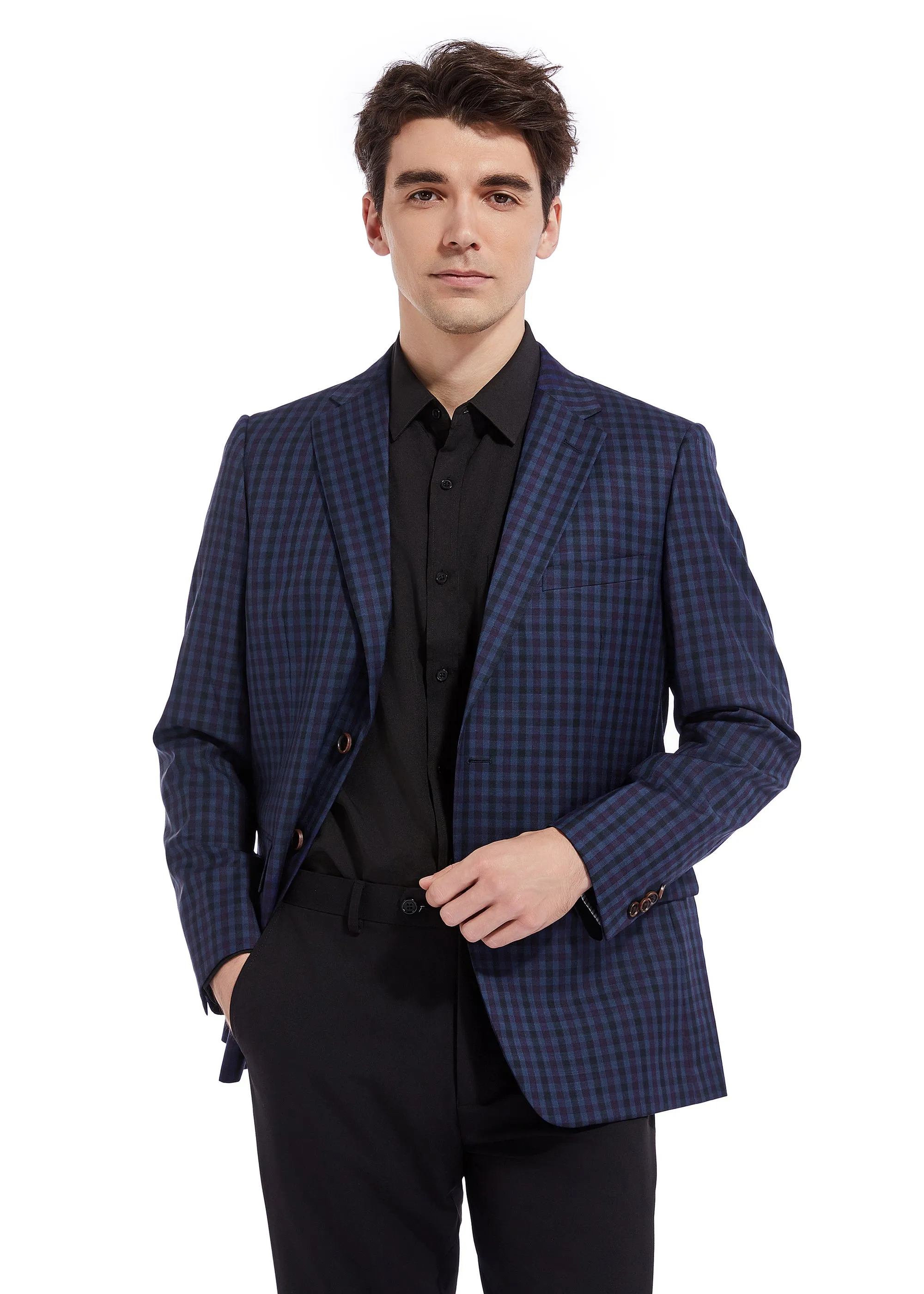 Hechter Paris Navy Plaid Sportcoat
